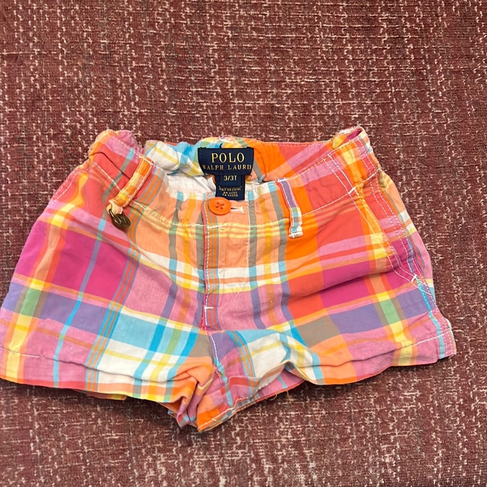 Polo Ralph Lauren Plaid Toddler Shorts Size 3T